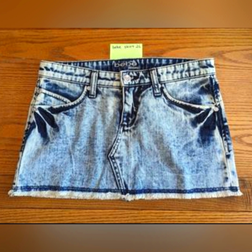 Bebe Jean Mini Skirt, 26 (2)